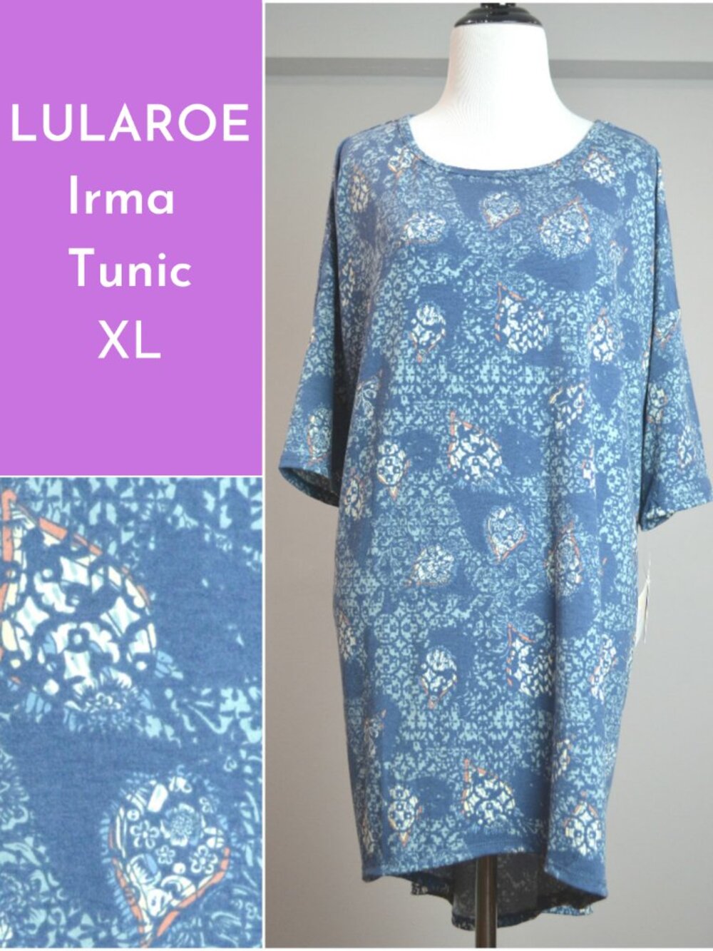 NWT XL Distressed Abstract Irma Lularoe